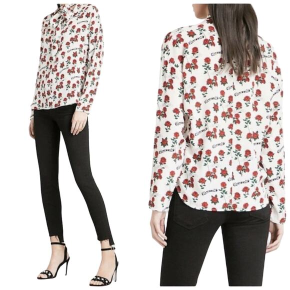 TR Sandro Paris Bessie Rose silk blouse - EUC - Picture 2 of 16